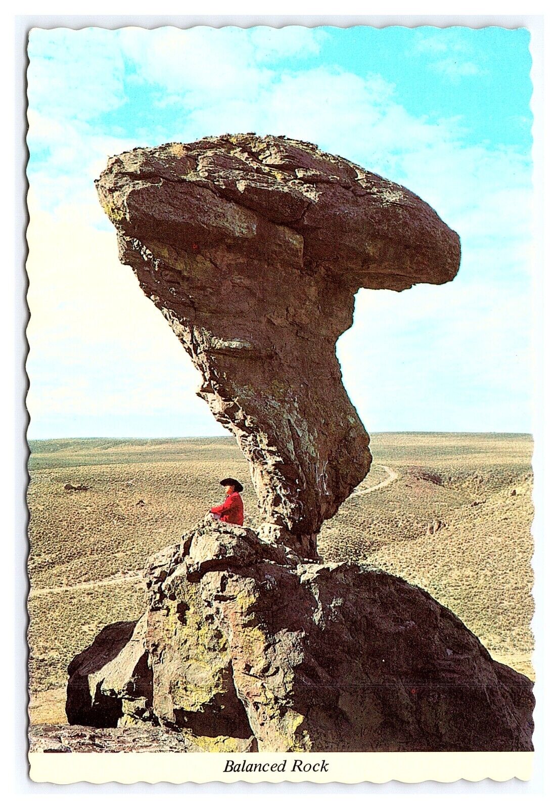 Balanced Rock Buhl Idaho Continental Scenic View Postcard