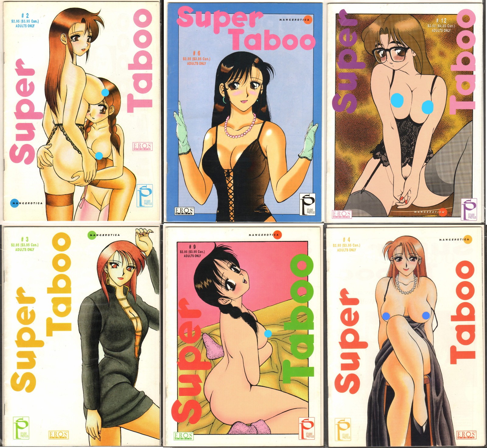 Super Taboo Lot of (6) #2, 3, 4, 6, 9, 12 MANGEROTICA (1996) Super Taboo Lot of (6) #2, 3, 4, 6, 9, 12 MANGEROTICA (1996)