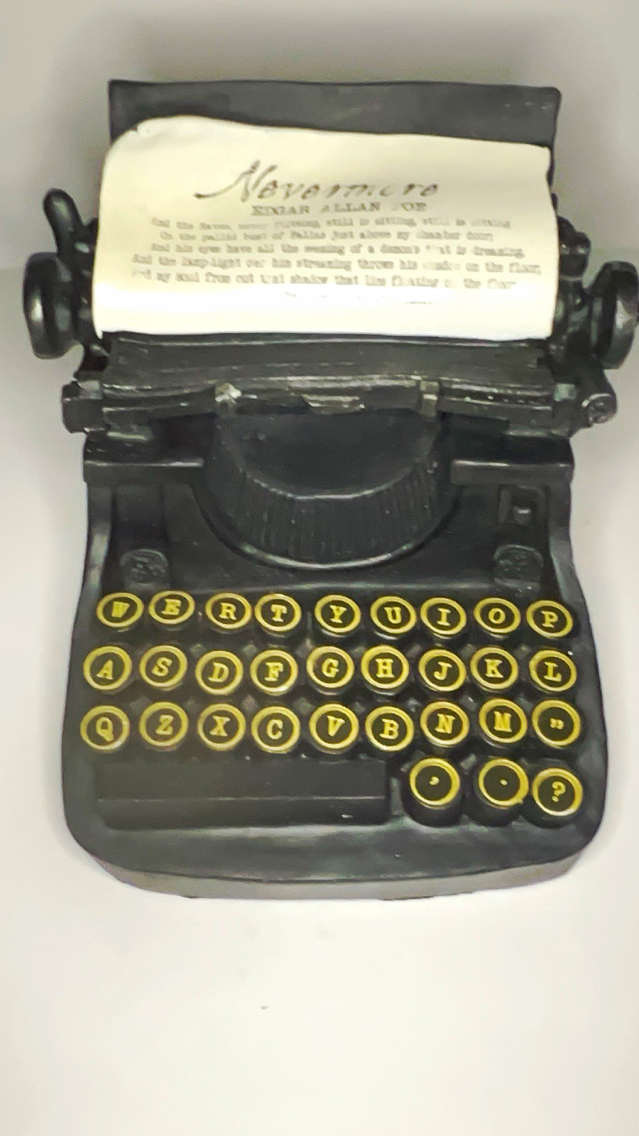 Edgar Allen Poe Typewriter Halloween Decor