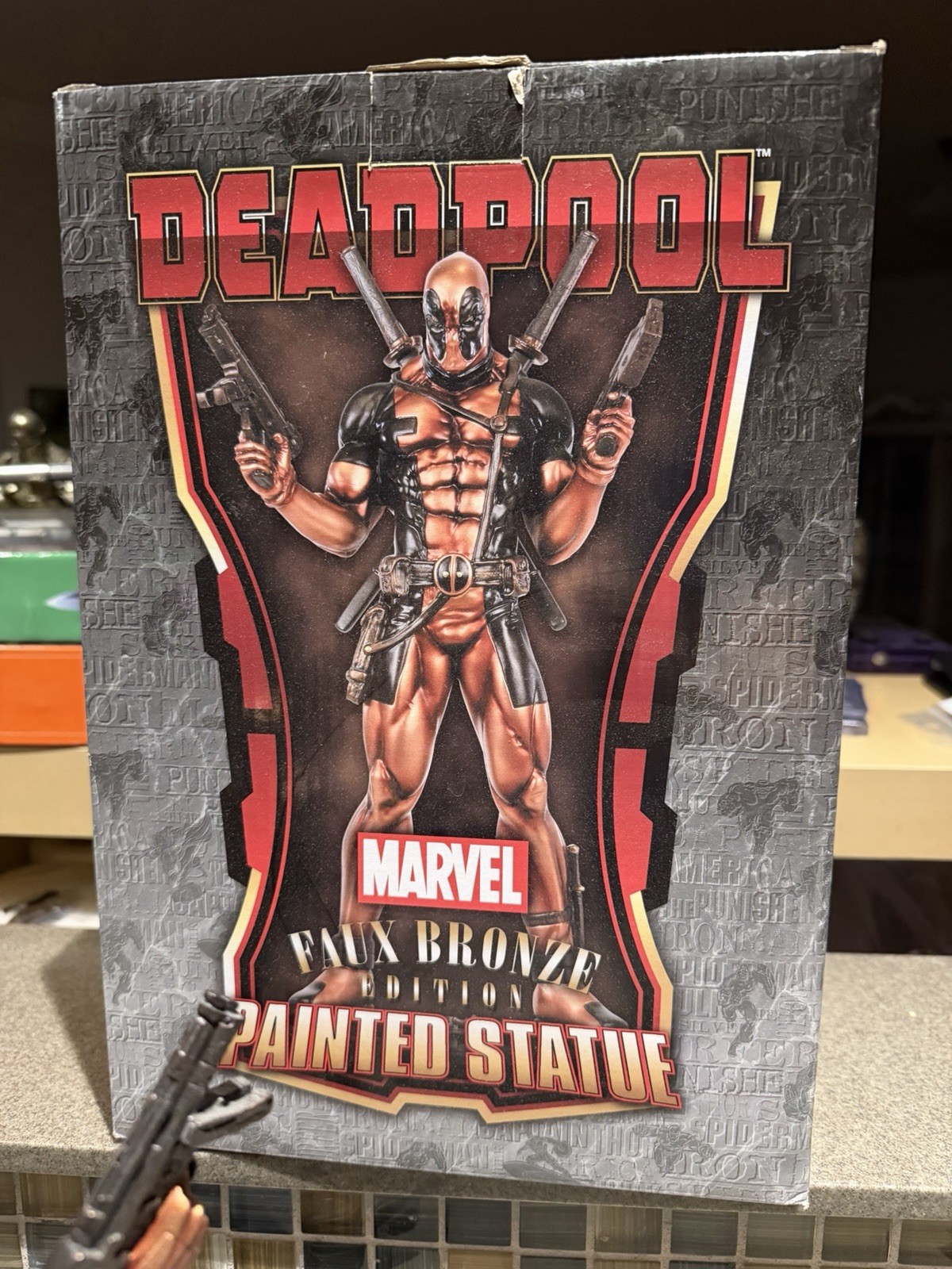 DEADPOOL FAUX BRONZE STATUE (2012) Bowen; Website Exclusive; #AP 0 Rare