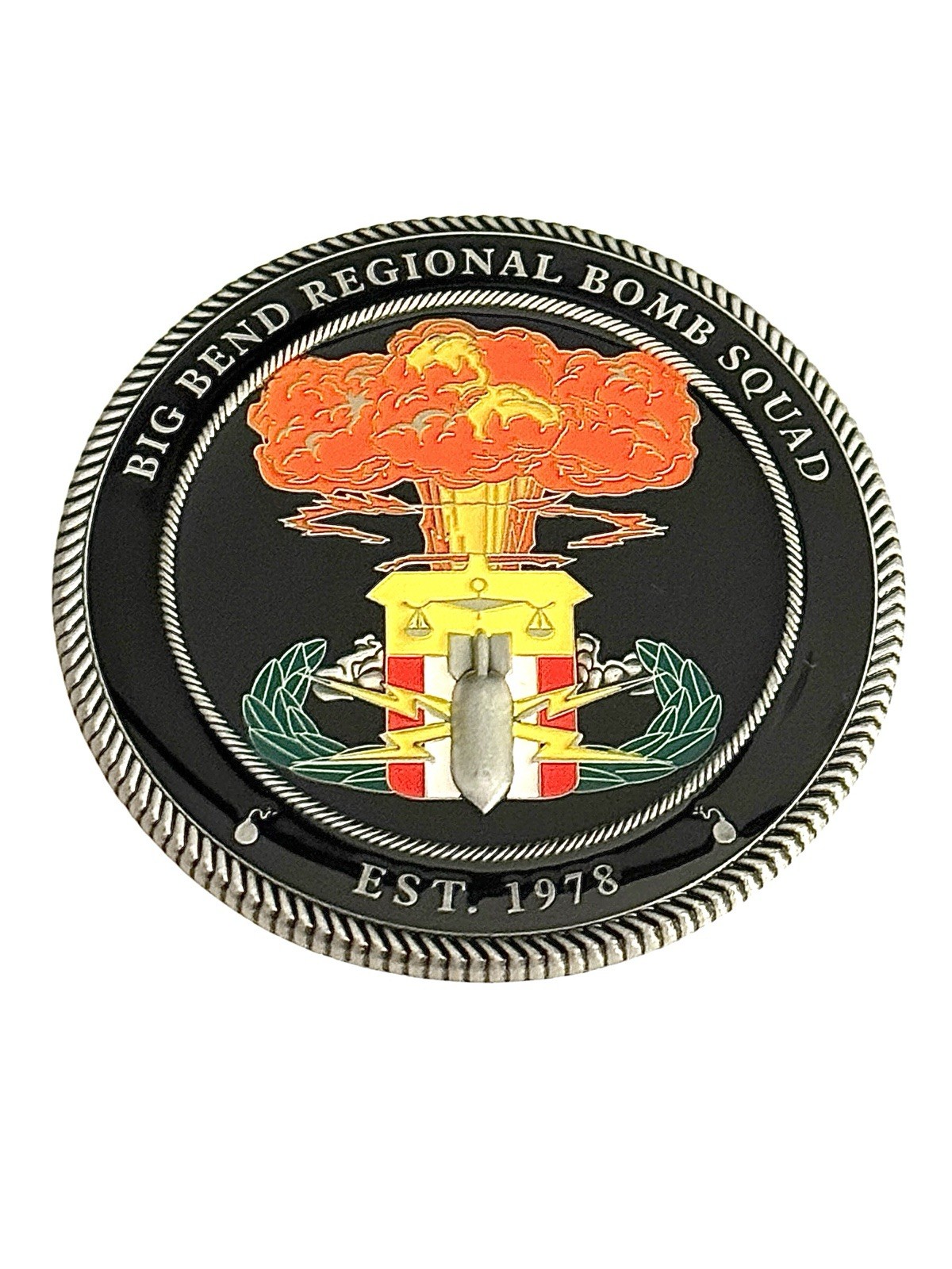 Florida Bomb Squad Challenge Coin 2” Big Bend BFAEI FDLE Police Leon County TPD