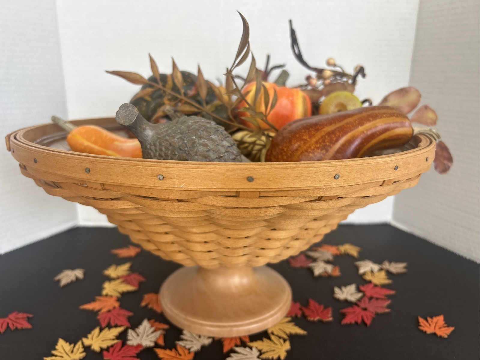 Longaberger Collectors Club Compote Basket w/ Pedestal Base & Protector 2005 COA