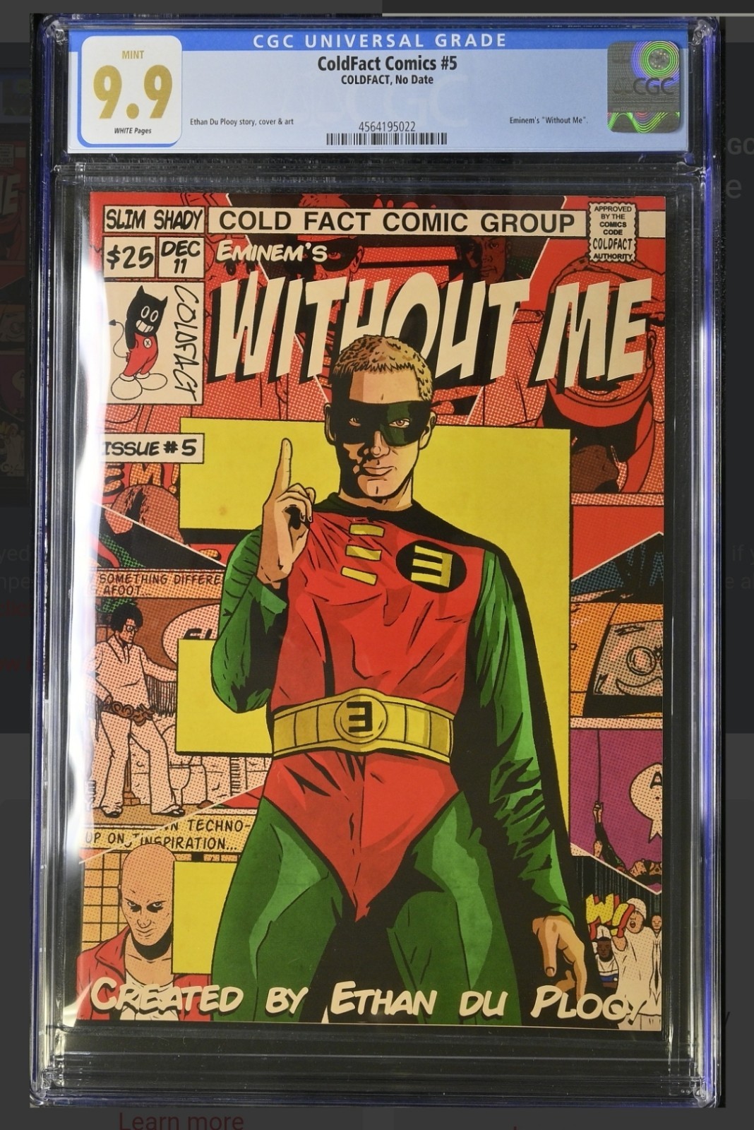 Eminem - WITHOUT ME #5 - 💦CGC 9.9💦 - Cold Fact Comic Book - 👻
