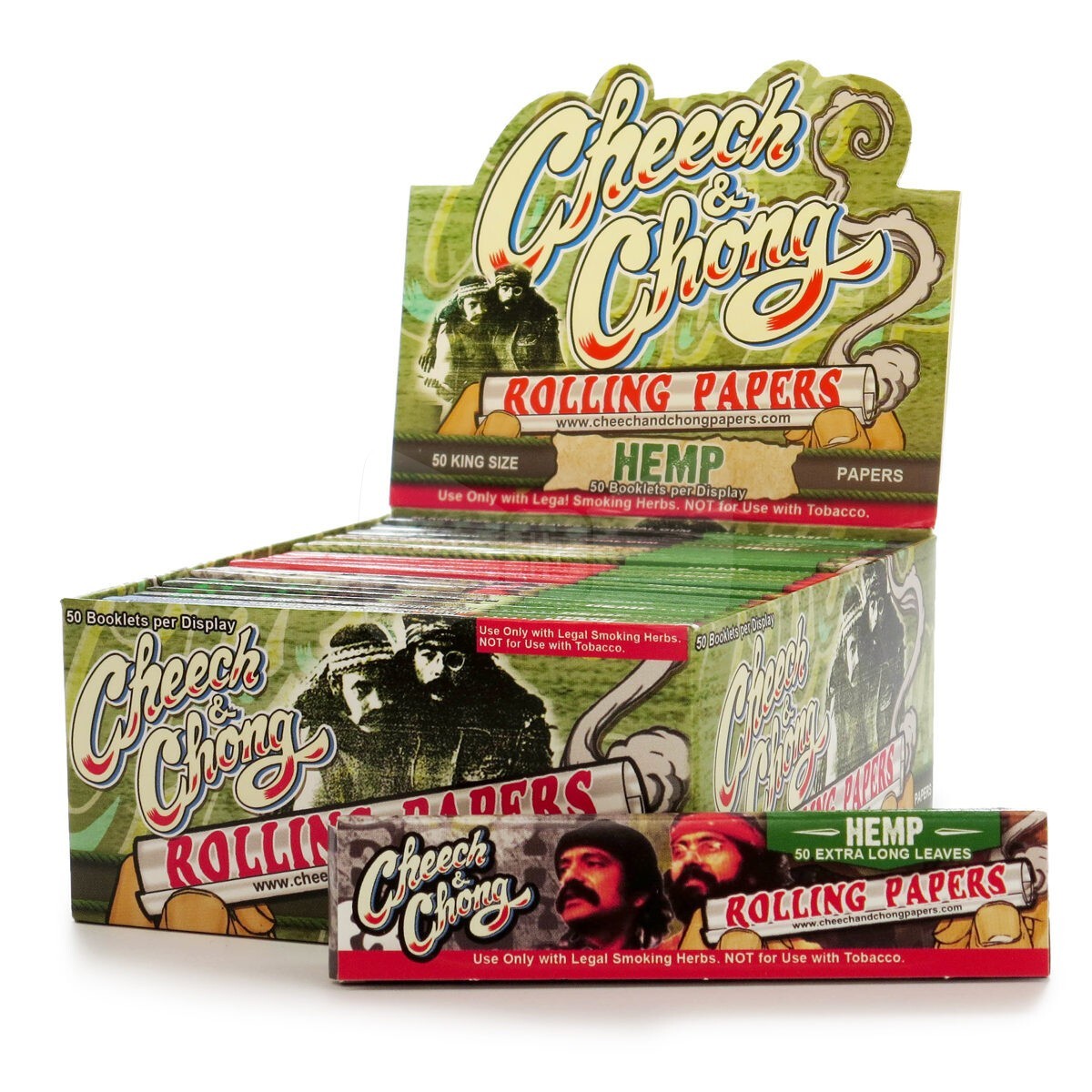 Wholesale Best Prices Cheech & And Chong Hemp King Box of Rolling Paper 50 packs