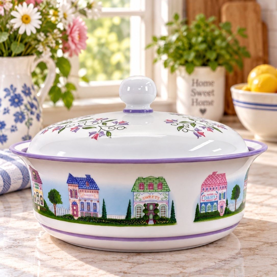 Lenox Spice Village Covered Server w Lid 10 \