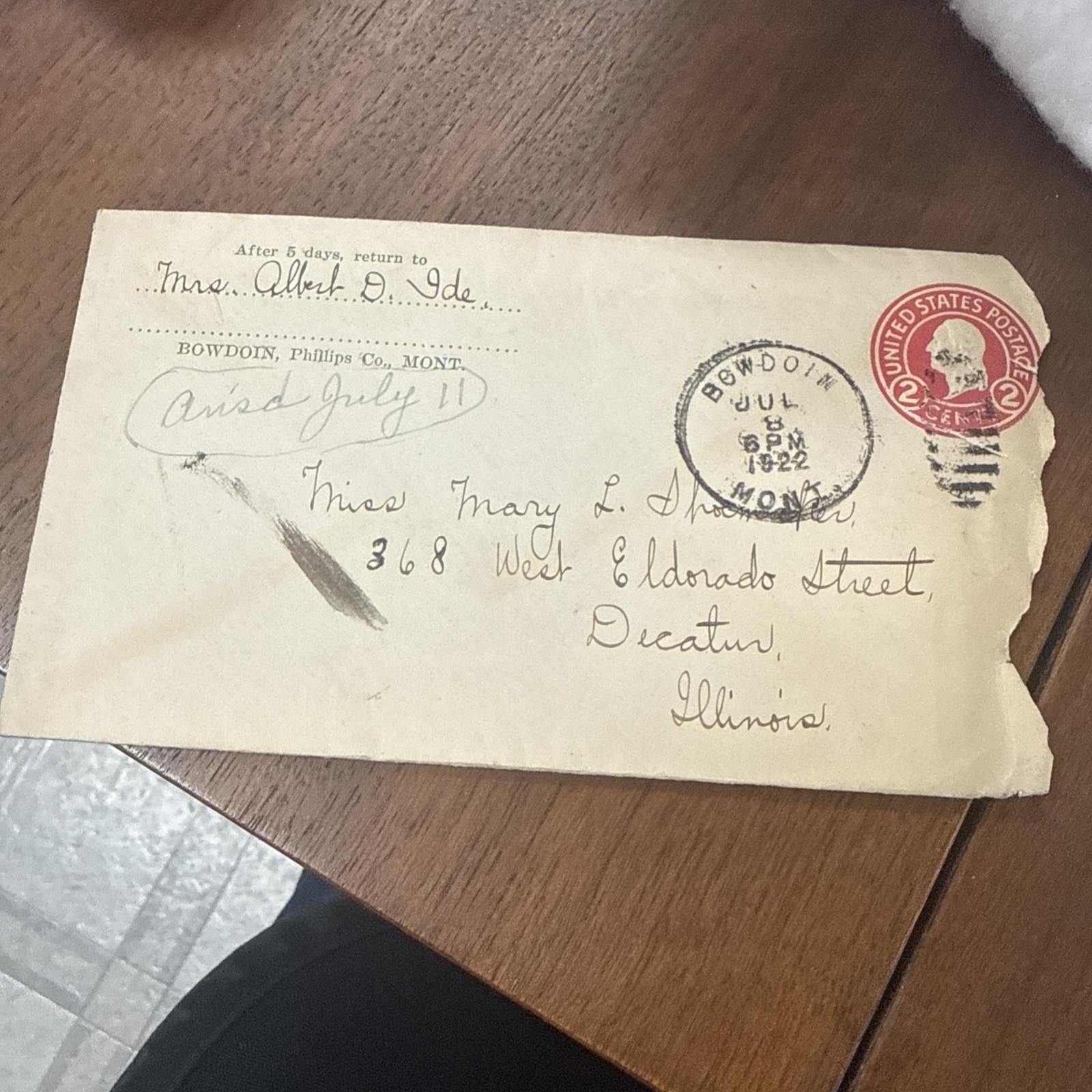 1922 Complete Letter