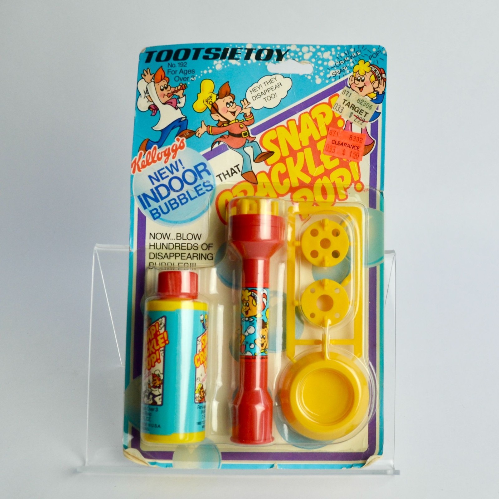 RARE Vintage Kellogg\'s Snap Crackle Pop Indoor Bubbles NOS New