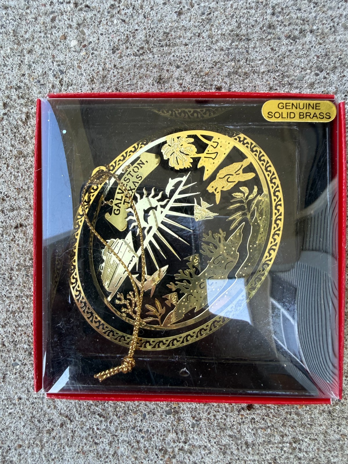 Galveston TX Ornament Brass New in Box RARE HTF