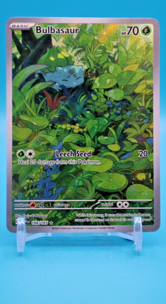 Pokémon TCG Bulbasaur 166/165 Scarlet & Violet 151 Illustration Rare Holo