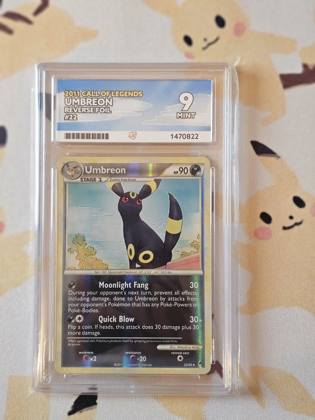 Umbreon 22/95 | Call Of Legends | Reverse Holo | Pokémon | Ace Grade 9 | LOW POP