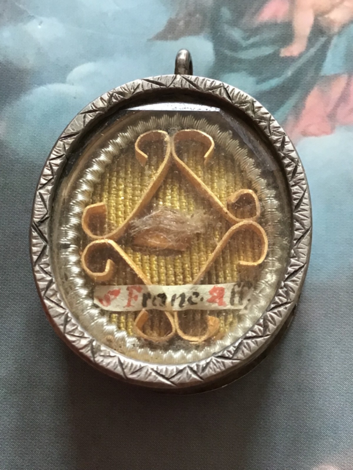 Antic reliquary relic St Francis Assisi  Italy 1800th from a private collection