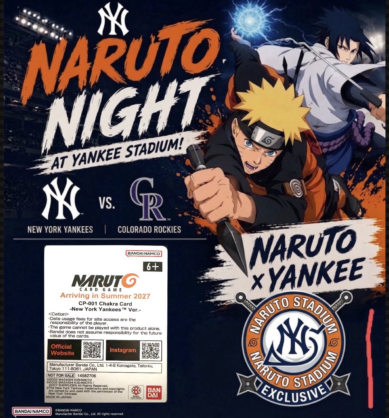 Bandai Naruto TCG CP-001 Chakra Announcement Card