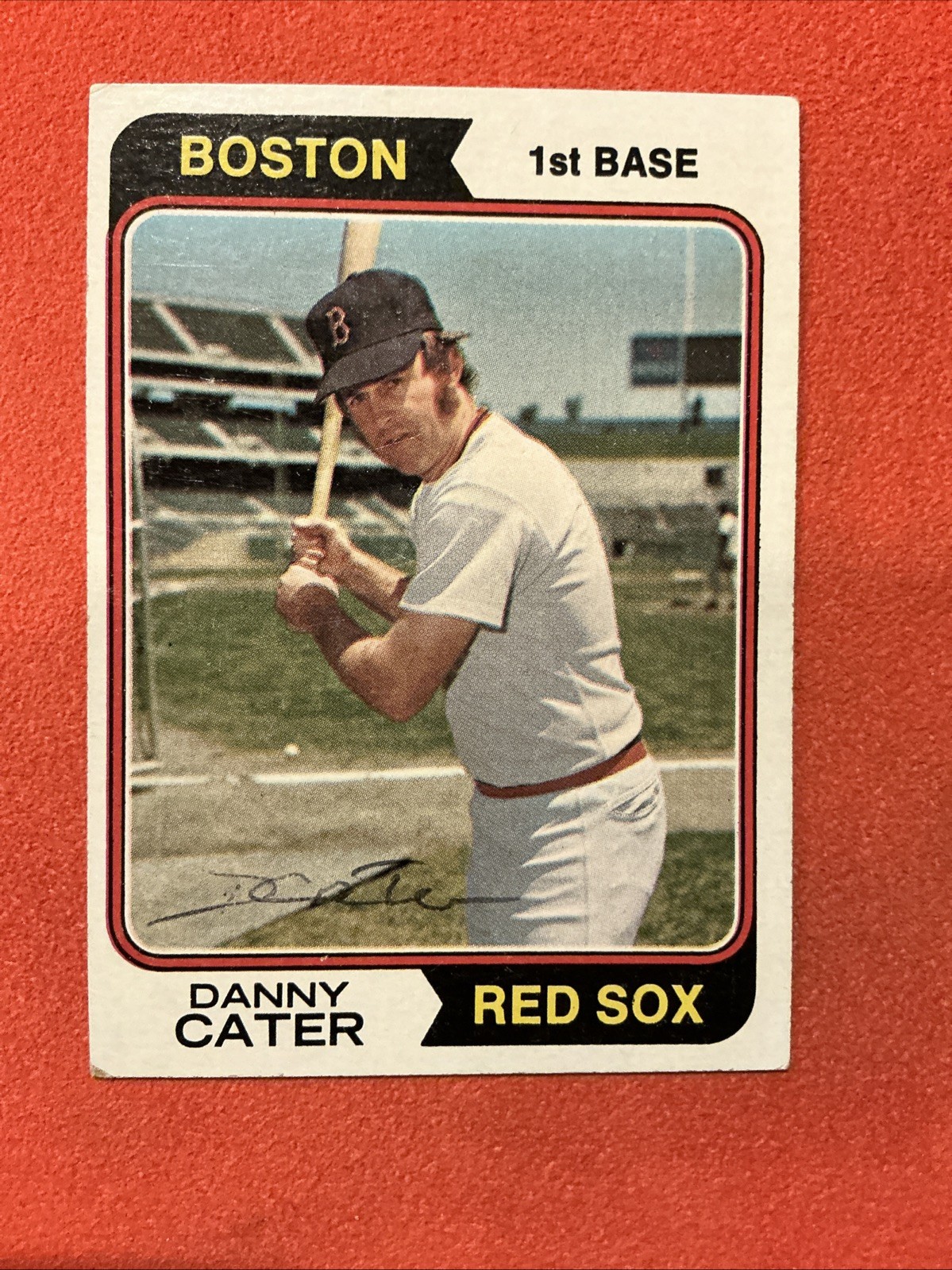 Danny Cater 🔥🔥MLB: 1974 Topps 🔥🔥Autograph🔥🔥