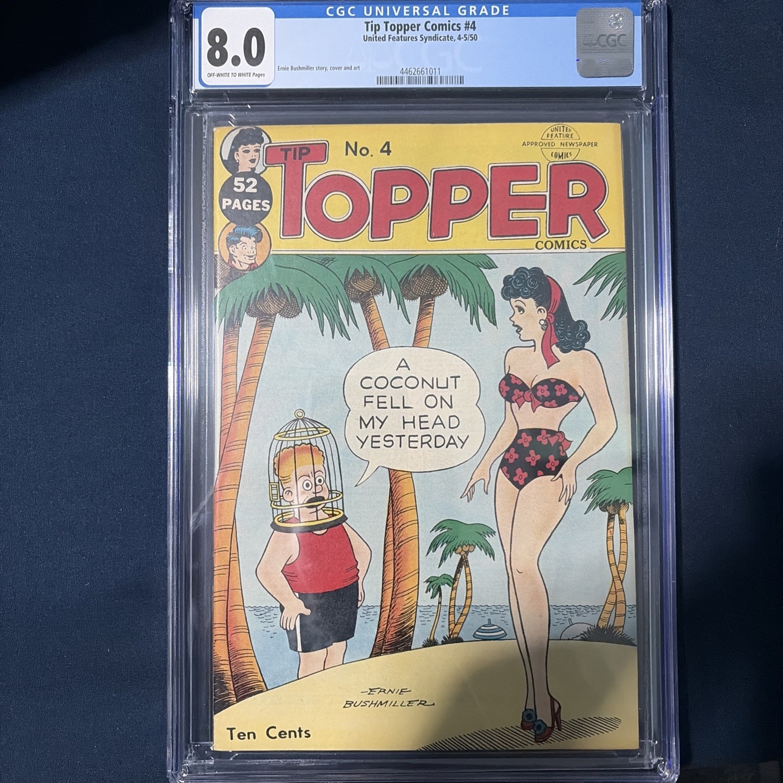 Tip Topper Comics #4 United Feature Syndicate CGC 8.0 1950