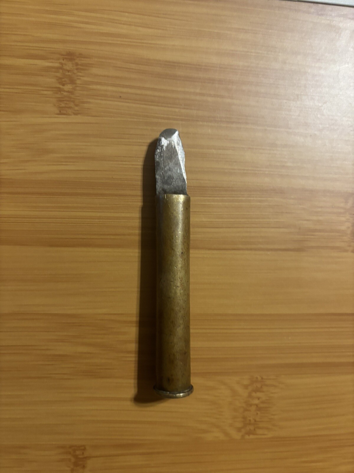 WWI Trench Art Brass 405 WCF Original Cartridge Knife World War 1 Battle Militar