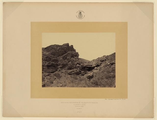 Photo:West Humboldt Mts Nevada 1867 Trias Limestone Rock Formations