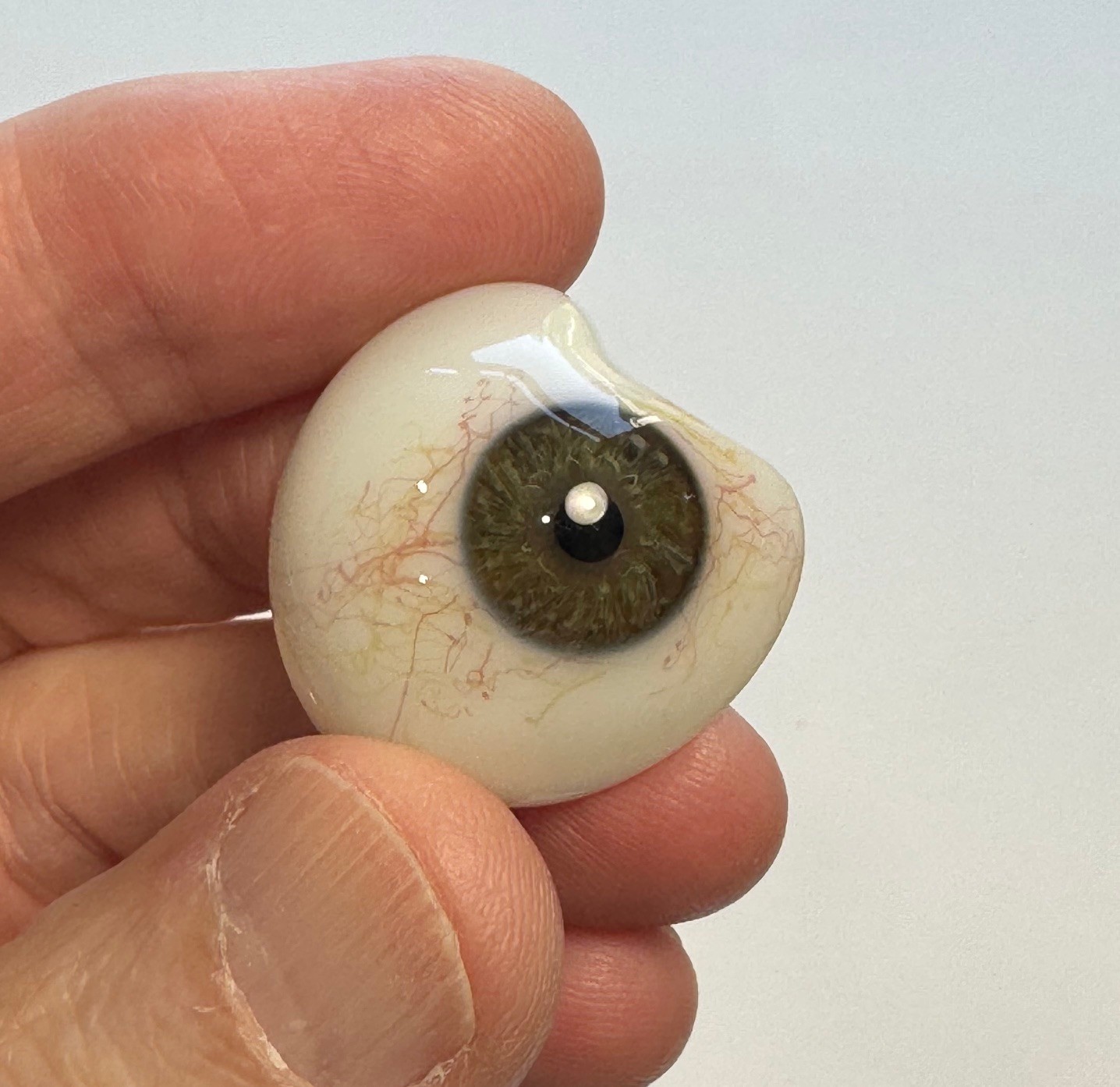 Antique German hand-blown human prosthetic glass eye.  E8