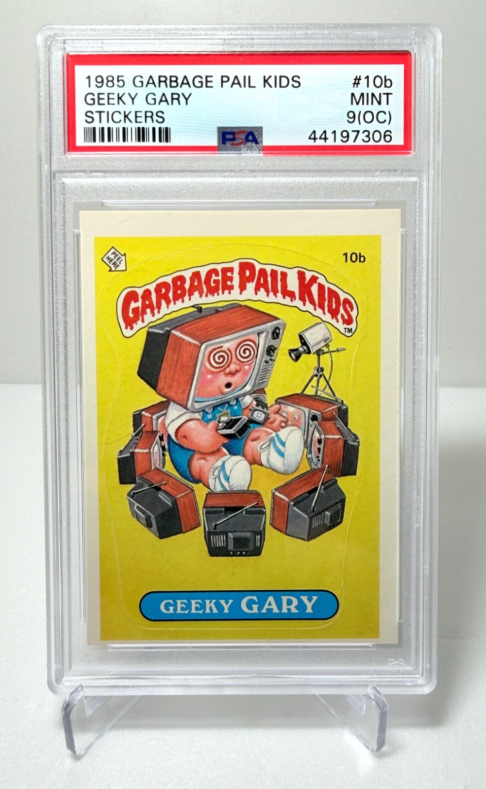 1985 Topps Garbage Pail Kids Series 1 - #10b Geeky Gary - PSA 9 MINT (OC)