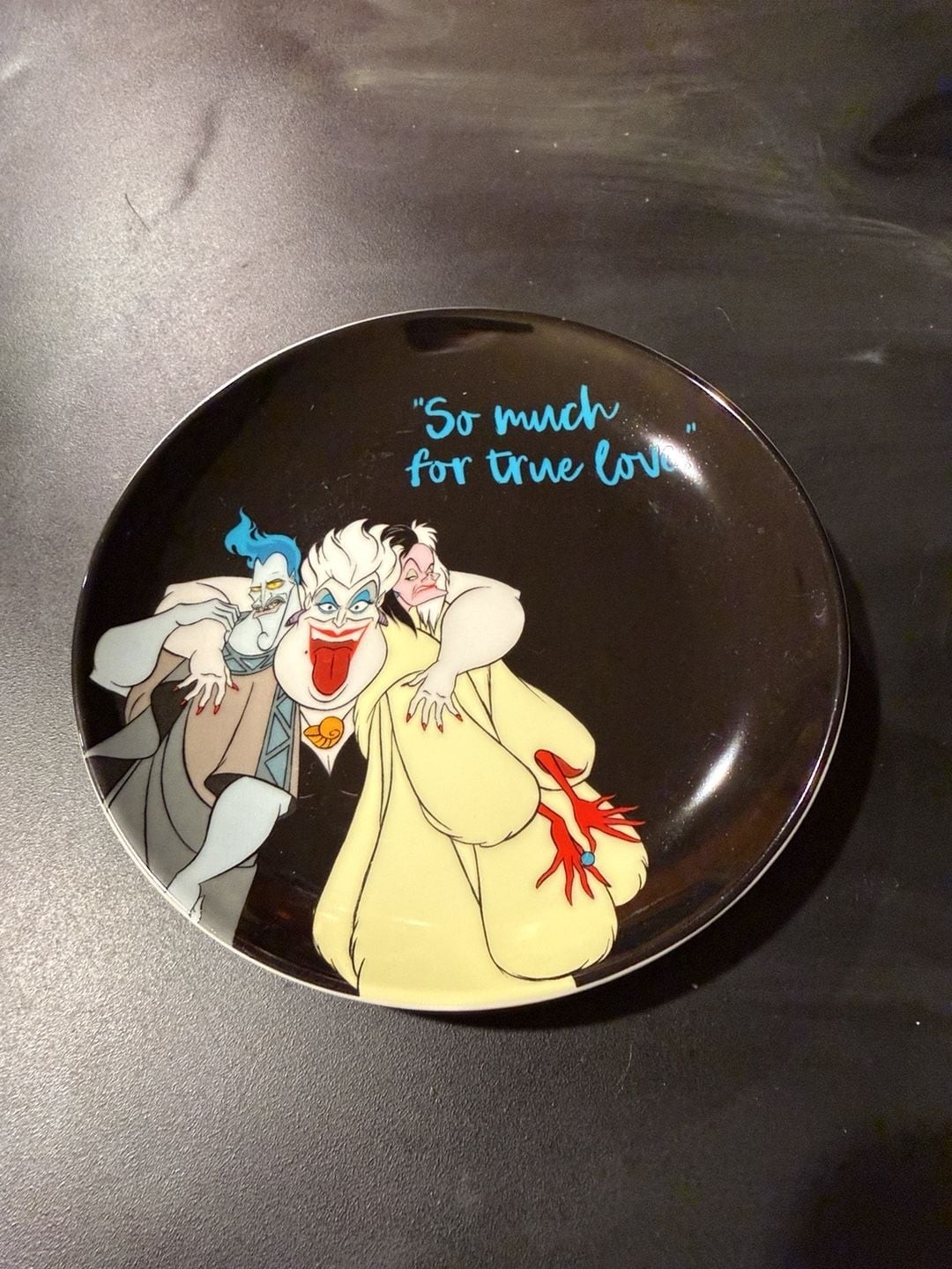 Disney Villains Ceramic Plate Hades Ursula Cruella So Much For True Love