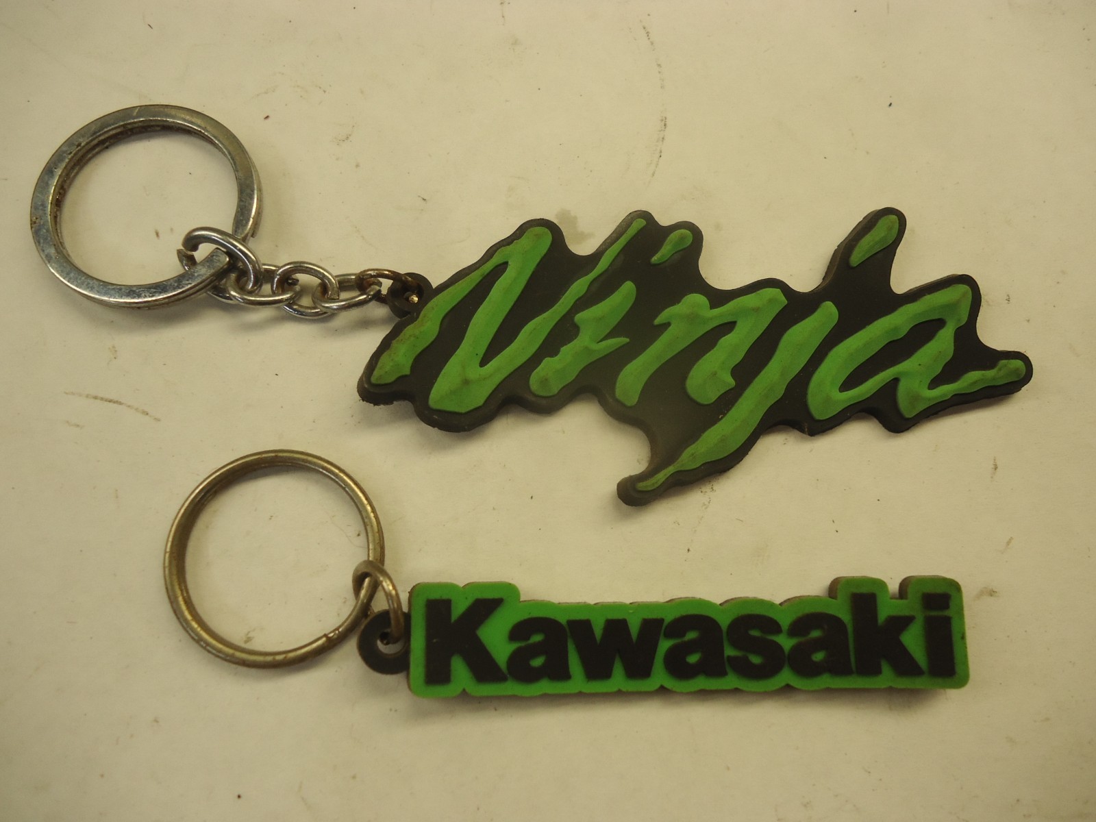 Vintage Motorcycle Key Chain Keychains KAWASAKI NINJA EX250 EX500 green