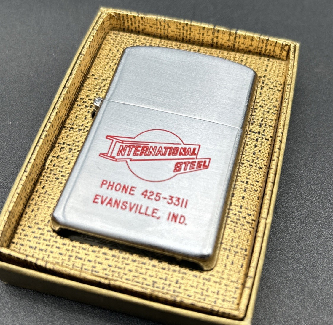 Vintage International Steel Evansville Ind. - Idealine Lighter NIB Japan