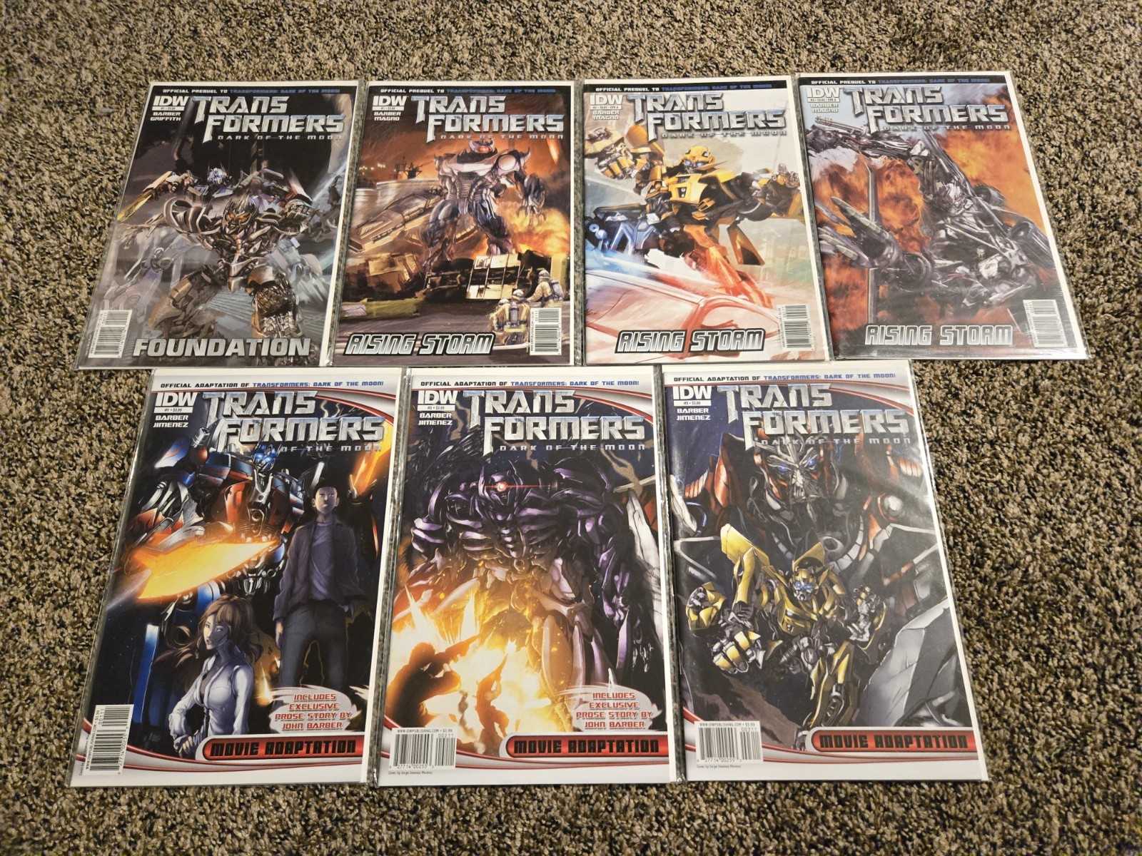 Transformers Dark Of The Moon Foundation #1,Rising Storm 1,2,3 & Movie Adapt 1-3
