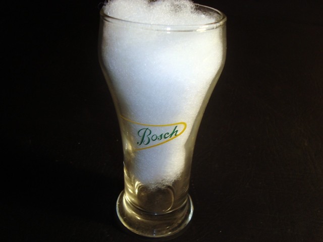 Circa 1960s Bosch Beer Enameled Sham Glass, Michigan