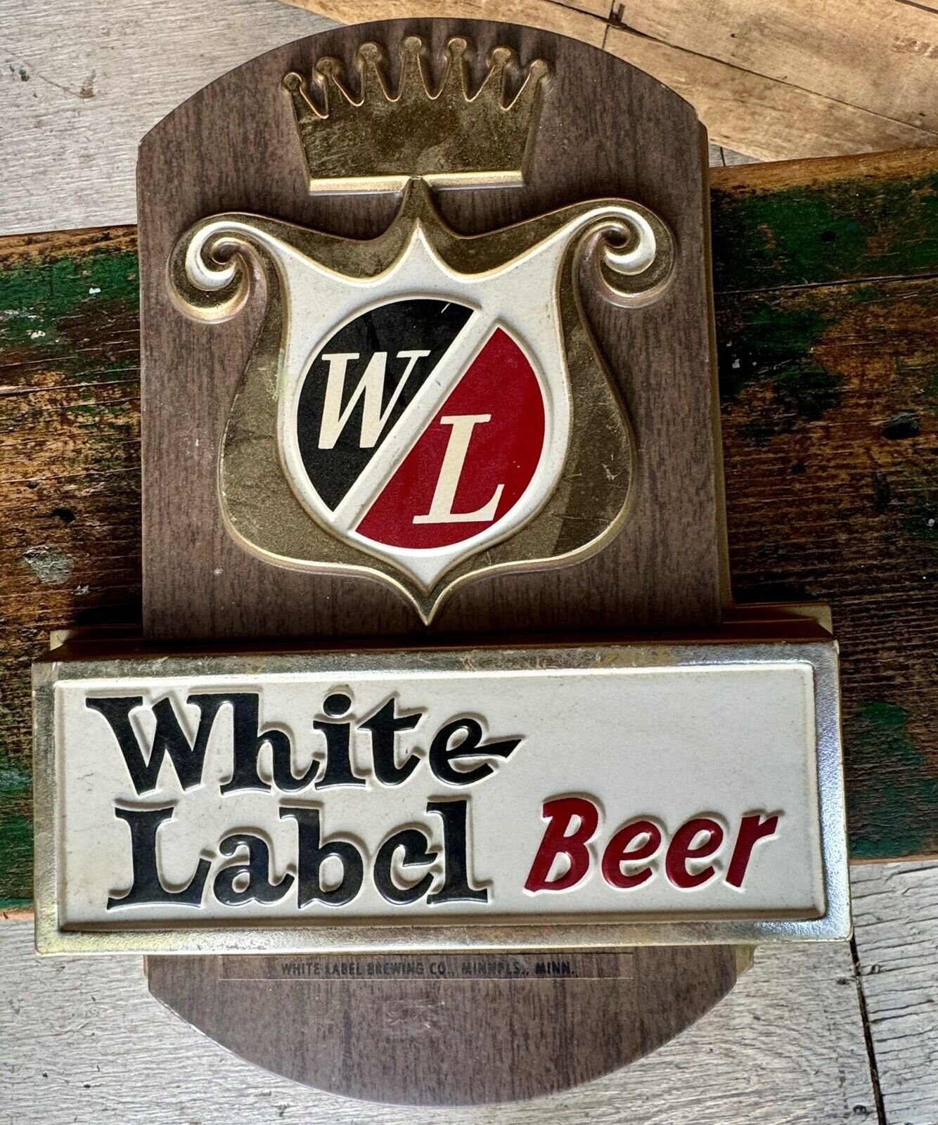 Rare Vintage White Label Beer Sign Minneapolis MN