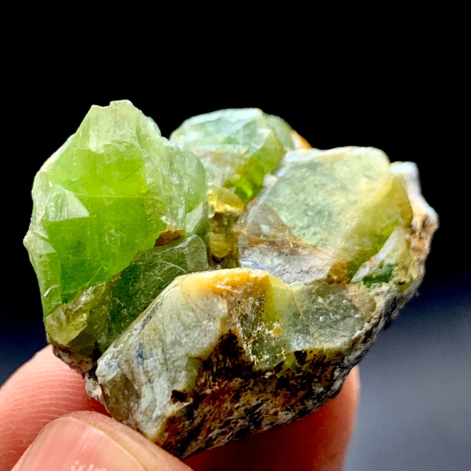 146 CT Terminated Natural Peridot Crystals Bunch SpecimenFrom Pakistan