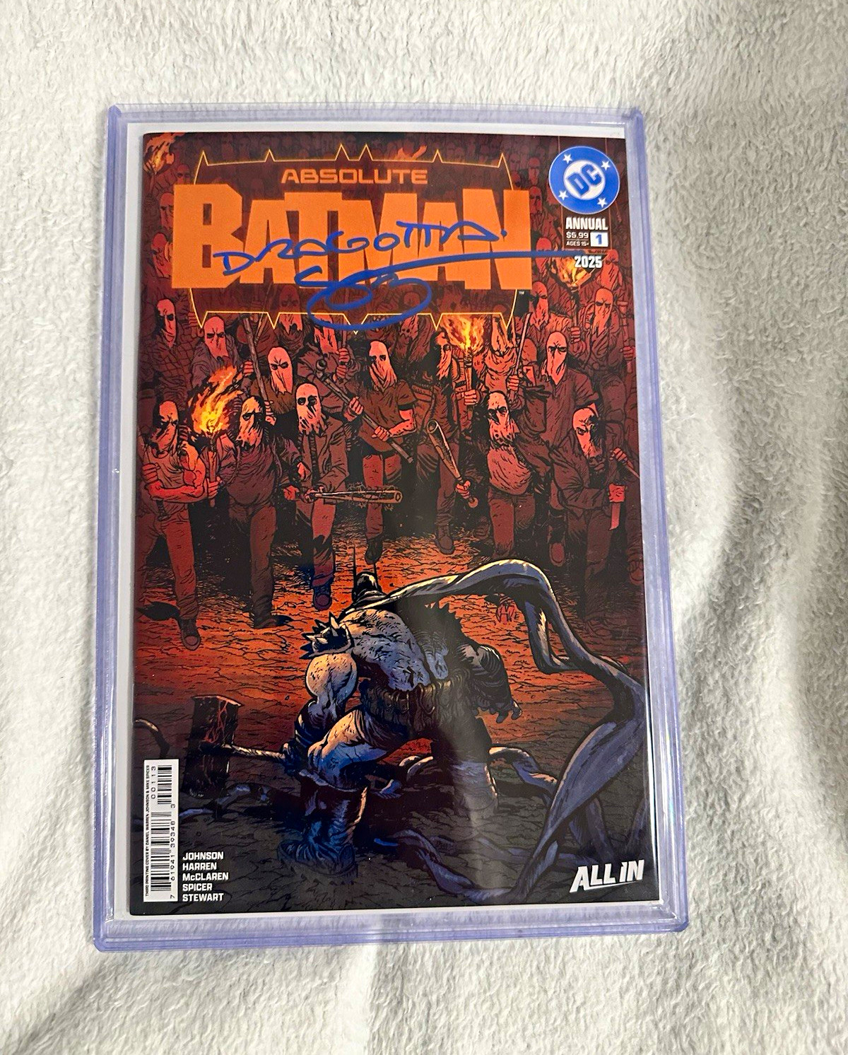 DC Comics Absolute Batman Annual #1 (2025) Signed Dragotta and Snyder with COA