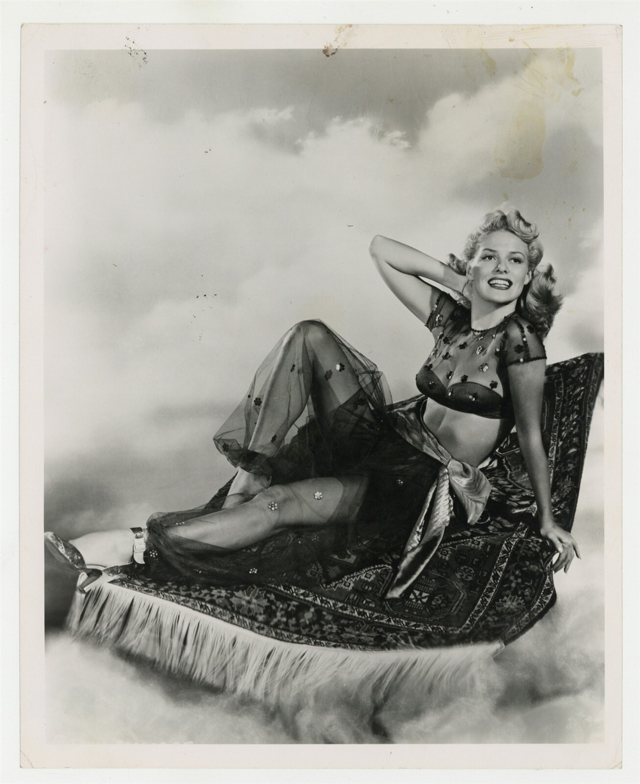 Janet Carter 1945 Sexy Leggy Showgirl Pose 8x10 Original Photo Ned Scott J10728
