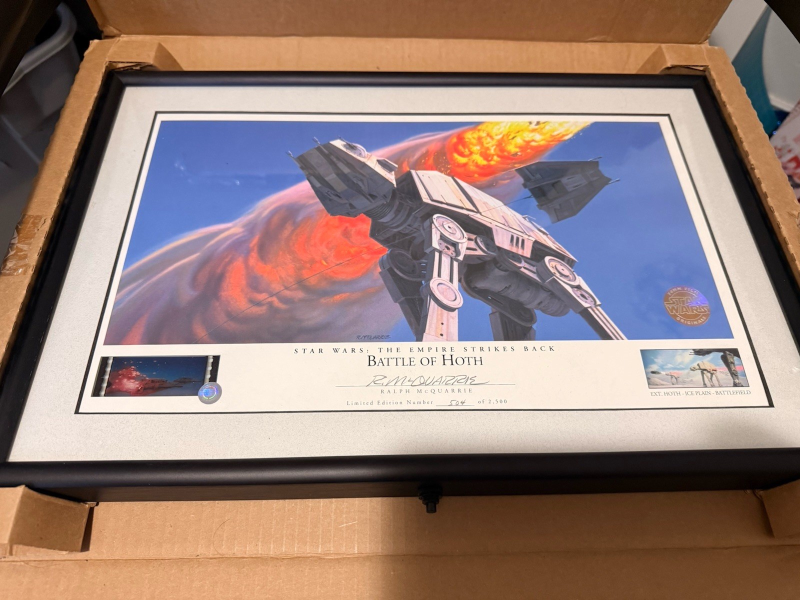 Willitts Designs Star Wars Empire Strikes Back Battle of Hoth Signed Print 1996