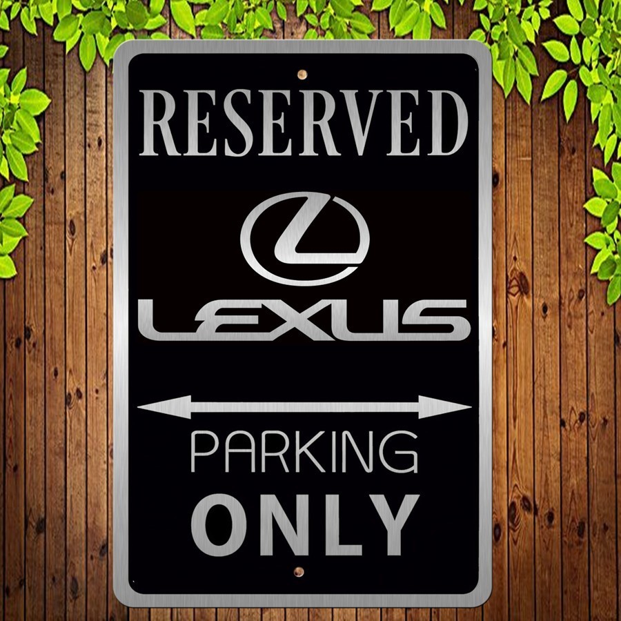 Classy Unique Lexus on Etched Engraved Aluminum Parking only Sign 8 x 12