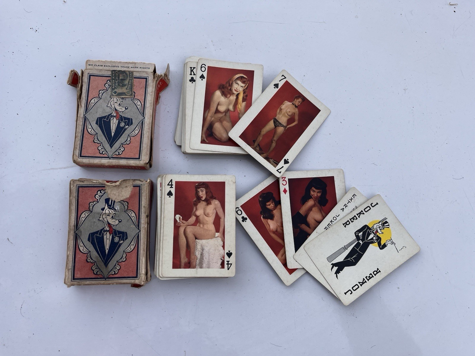 Vintage 1950s-60s Topless Risqué Playing Cards 1 Set ++