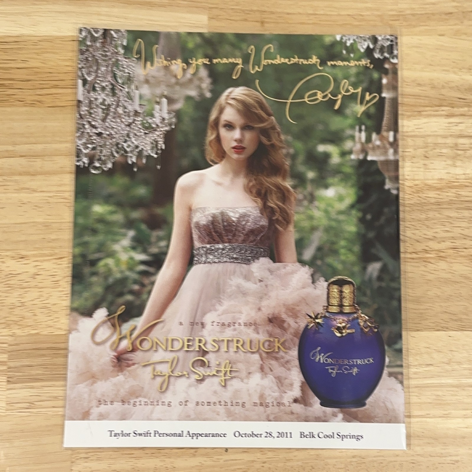 Taylor Swift Wonderstruck Promotional Flyer Photo 8.5 x 11 Personal Appearance
