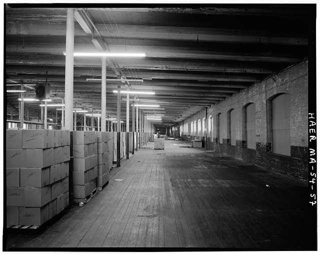 Waltham MA 1873-80 Boston Manufacturing Company Wing Interior Factory