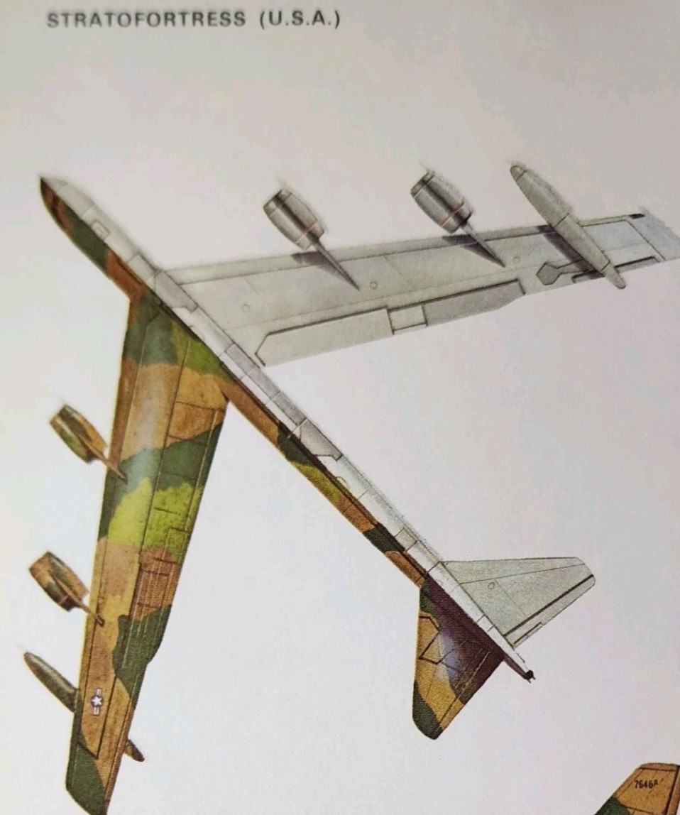 Boeing B-52 B 52 Stratofortress Picture Out of Print Aviation Vtg Sheet Decor 