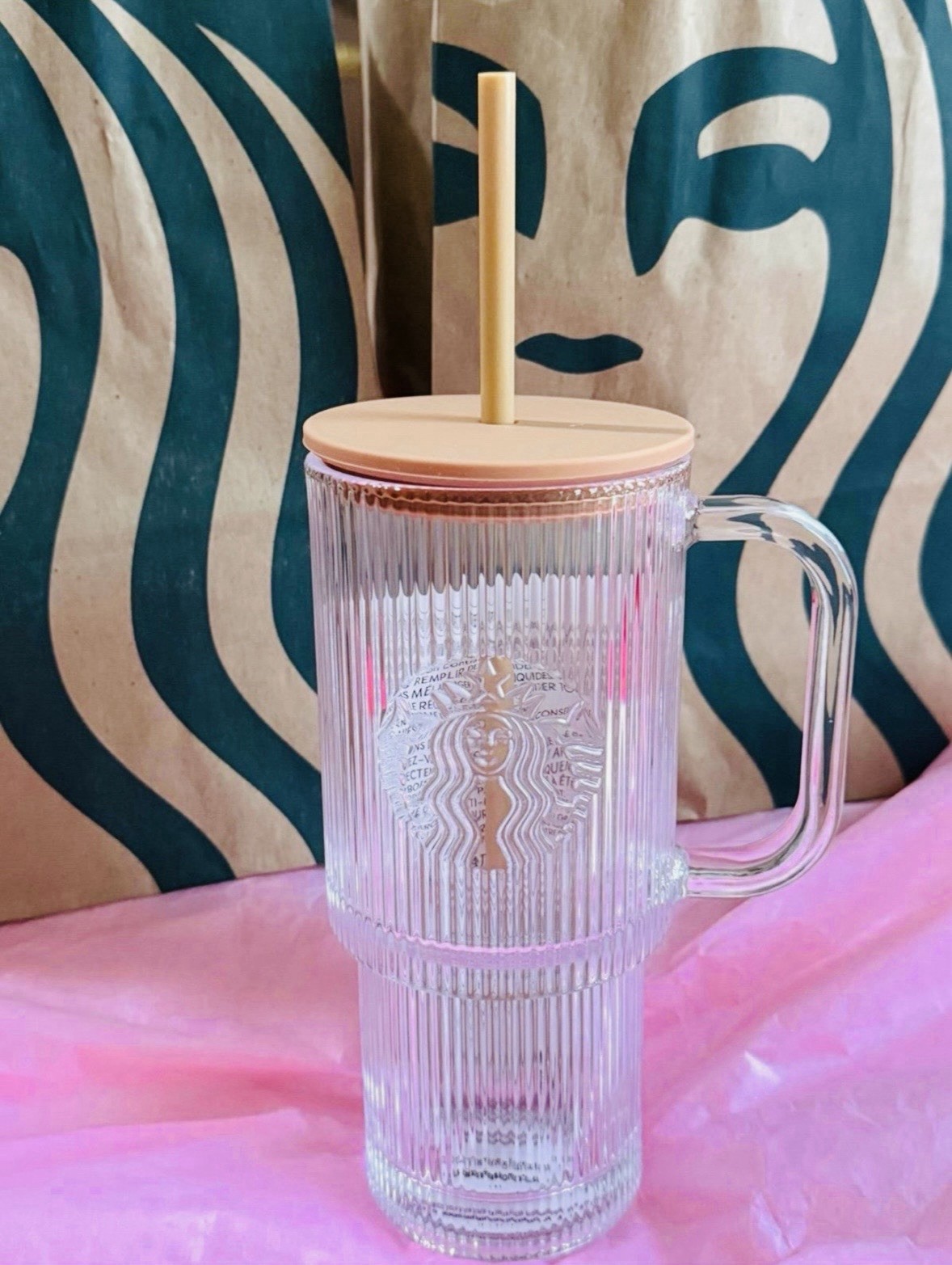 🤎NWT Starbucks Fall 2026 Limited Edition Glass Tumbler w/Handle HTF