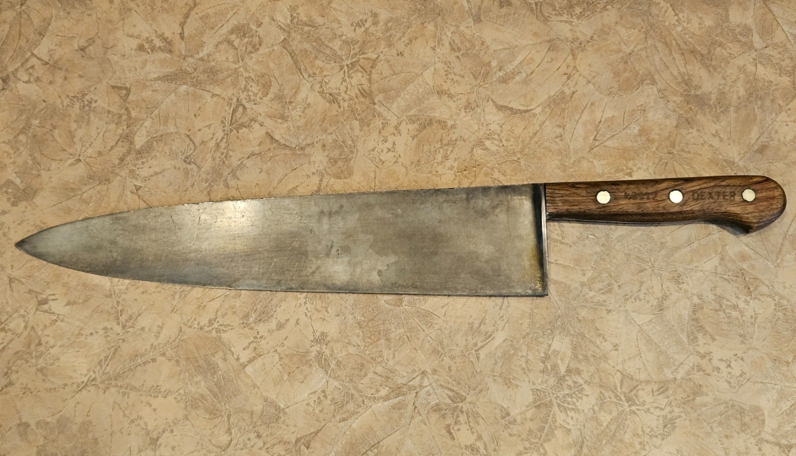 Vintage Dexter Model 48912 12” Carbon Steel Chef Butcher Knife