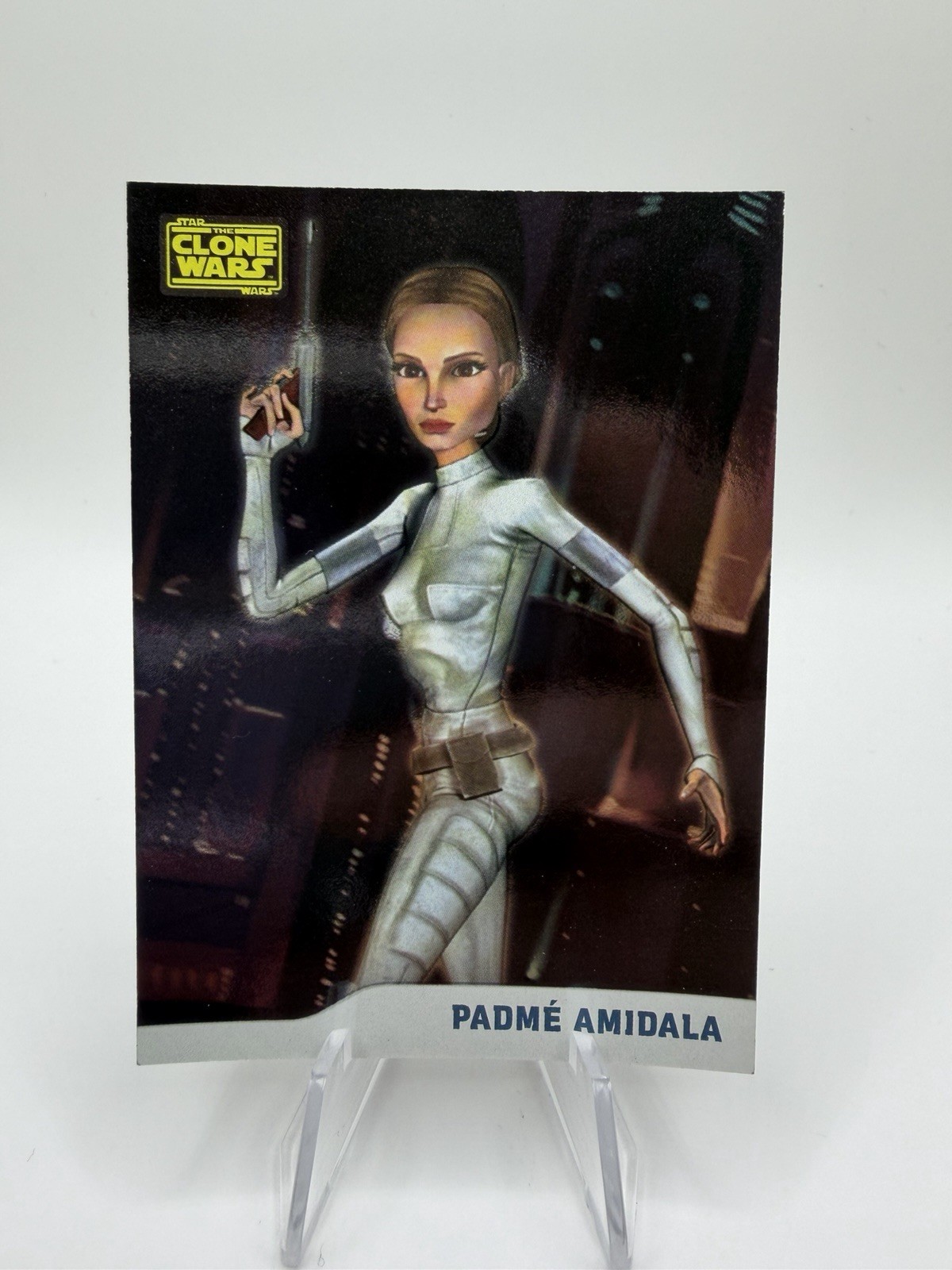 PADME AMIDALA 2008 TOPPS STAR WARS CLONE WARS #5 FOIL PARALLEL CARD /205