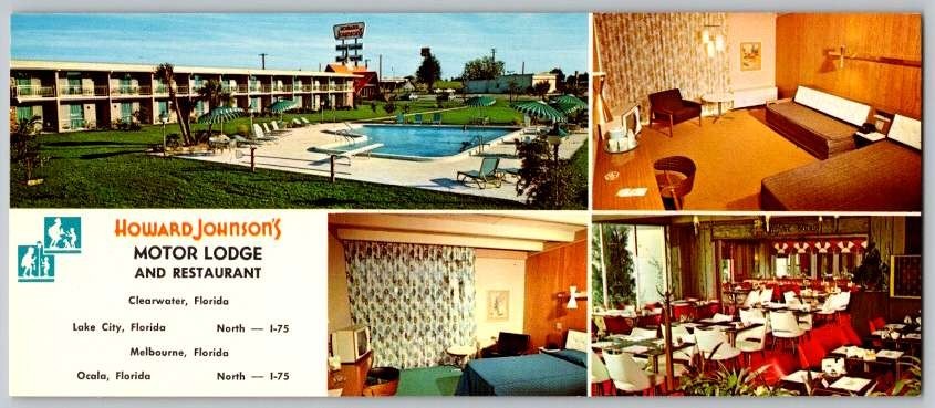 Melbourne Florida Howard Johnson's Motor Lodge & Restaurant Postcard