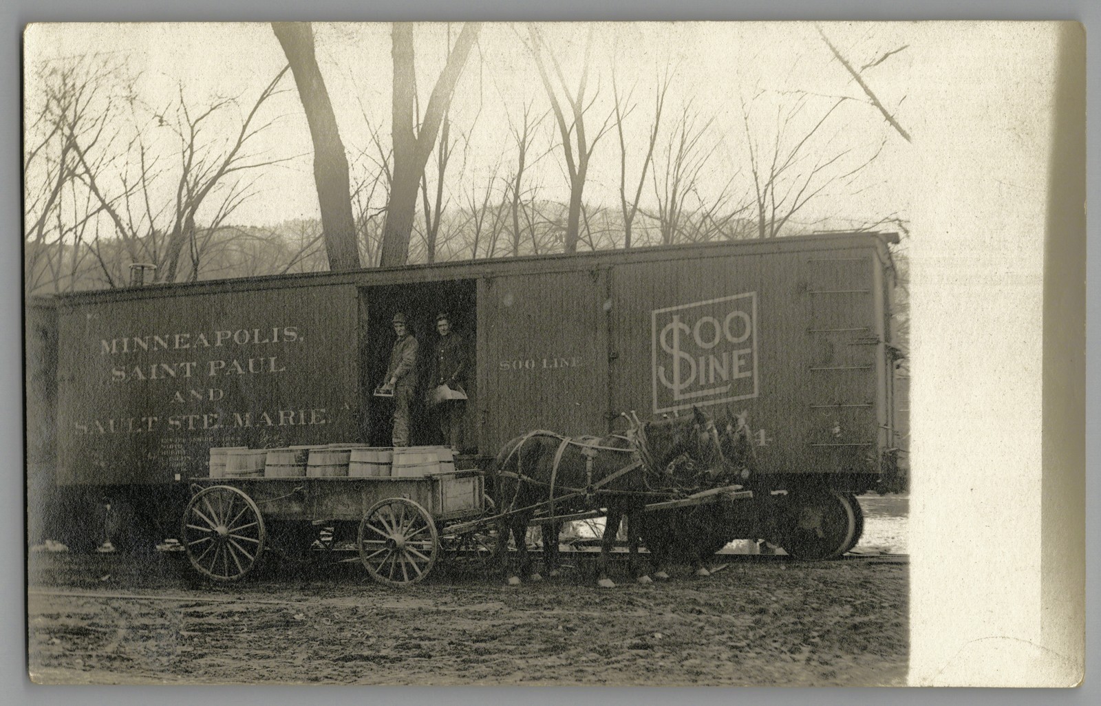RPPC Soo Line Minneapolis St Paul Sault Ste Marie RR Boxcar Freight Horse Wagon