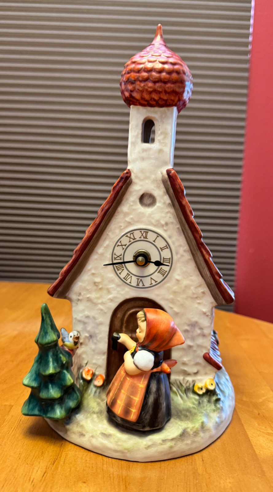 M.J. HUMMEL CHAPEL TIME BERGKIRCHLEIN CHURCH CLOCK HUM 442 GOEBEL WORKING CLOCK