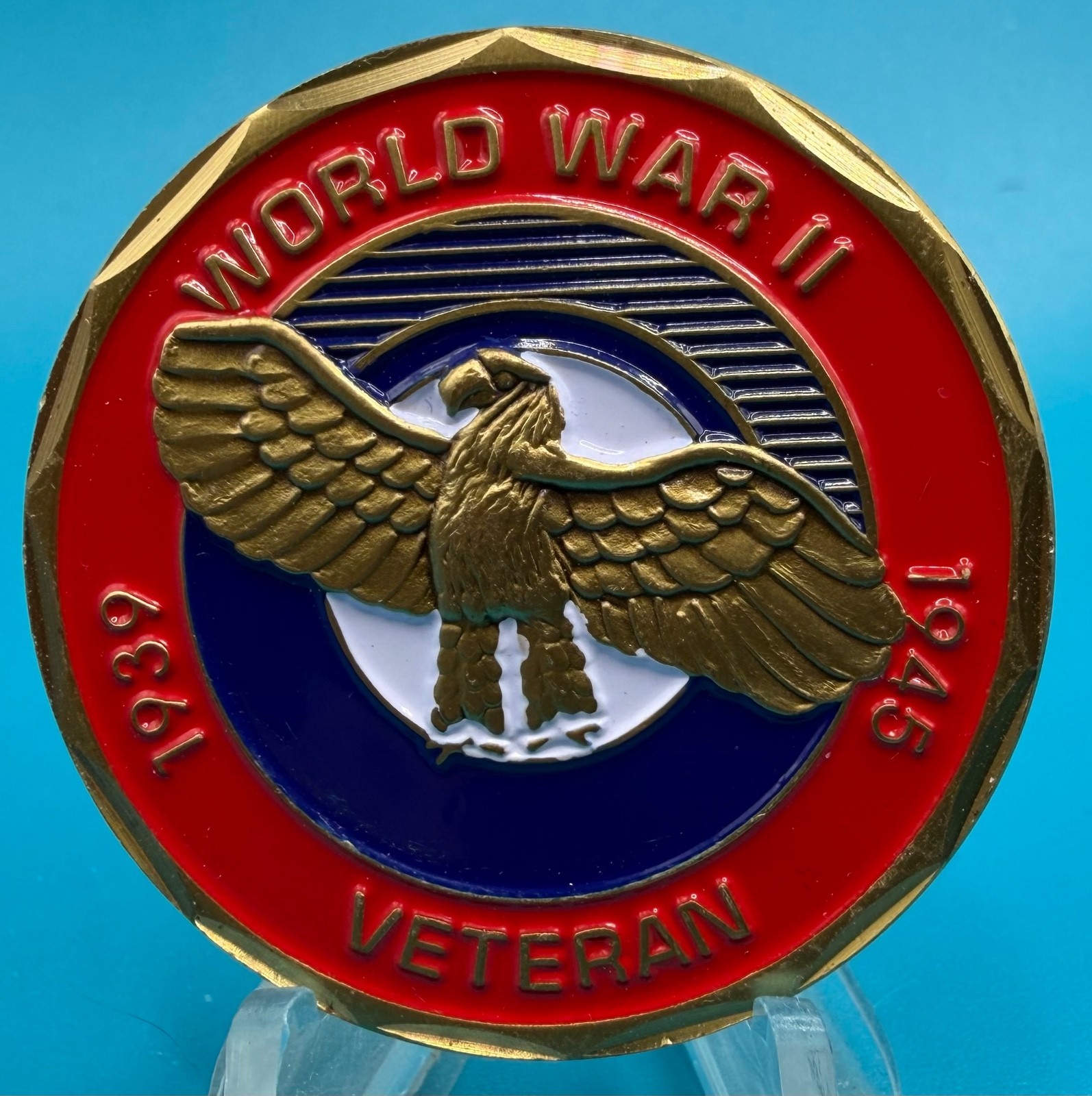 The Greatest Generation Veteran 1939-1945 World War II Military Challenge Coin