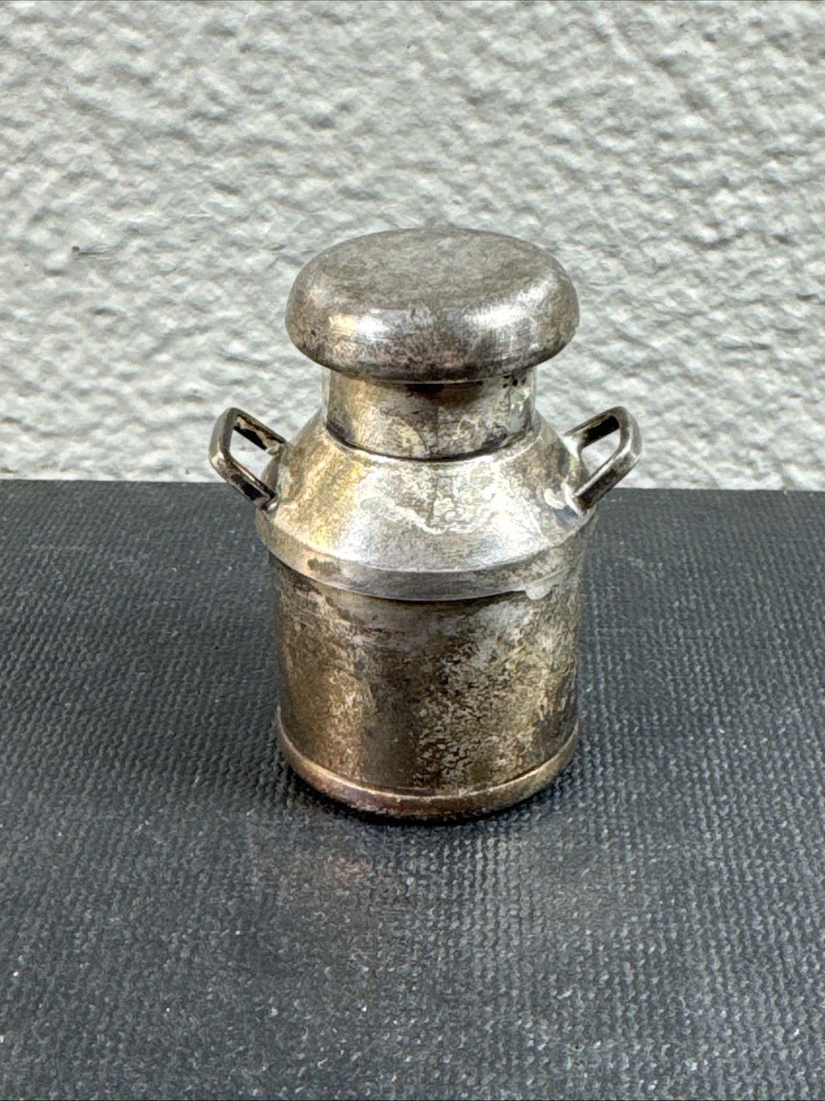 Antique Rare Sterling Miniature figural milk can🔥milk Churn by Wolfgang Schroth