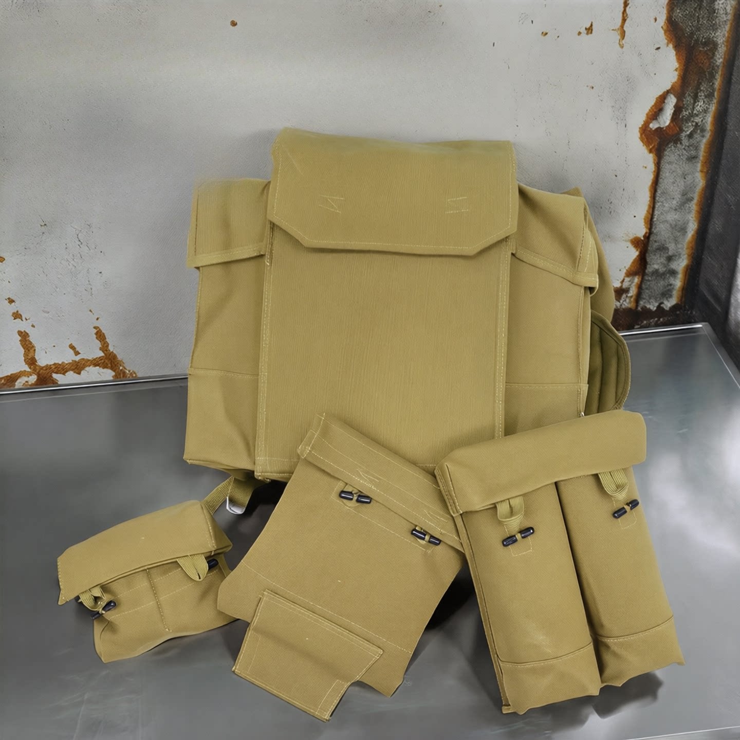 Replicated Soviet RD54 Paratrooper Assault Pack Canvas Backpack with Belt