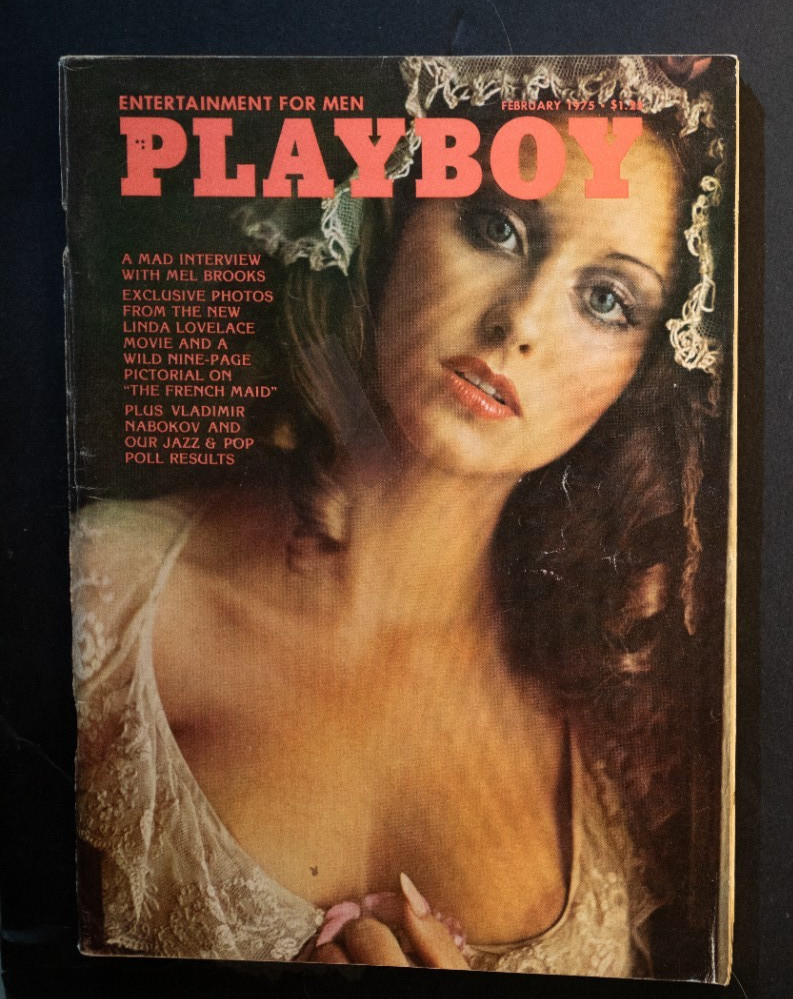 FEBRUARY 1975   PLAYBOY MAGAZINE  LAURA MISCH  PLAYMATE NUDE, VERY GOOD