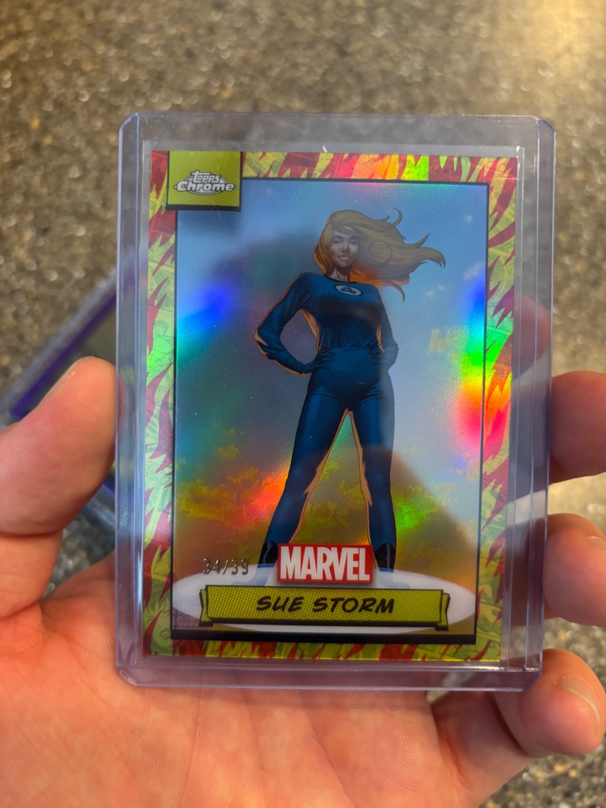 2024 Topps Chrome Marvel Sur Storm Human Torch Refractor /39 RARE Mint MARVEL 