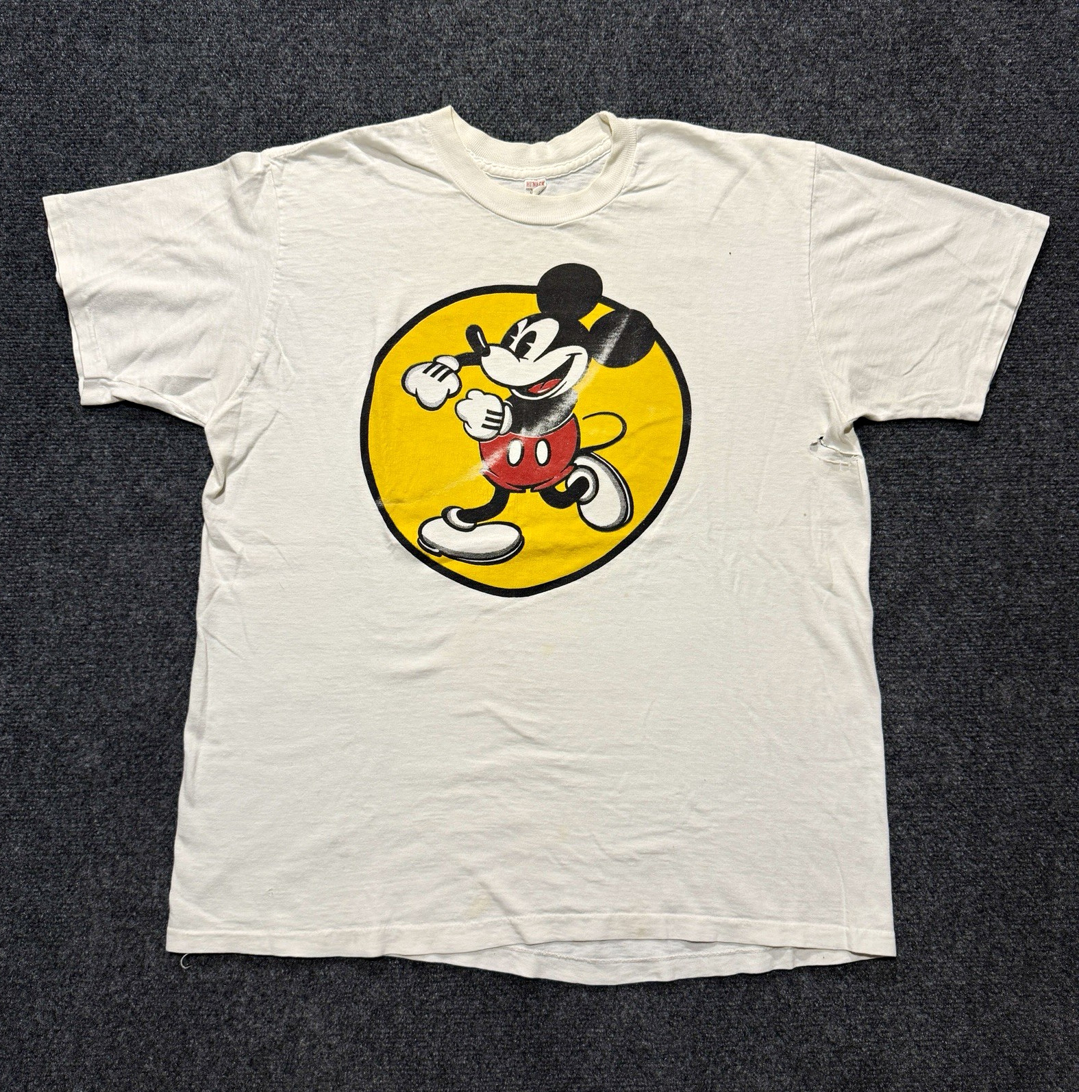 True Vintage 1970’s Hi’neck “Dancing Mickey Mouse” Graphic T Shirt