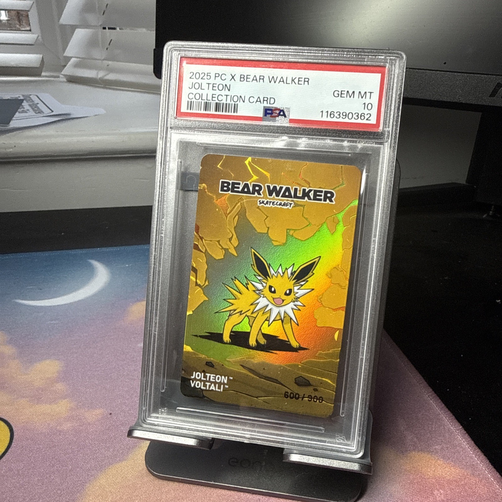 2025 Bear Walker x Pokemon Center Skateboard Card Jolteon /900 - PSA 10 ⚡️